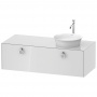 Duravit White Tulip Тумбочка подвесная 40.8x130x55 см, раковина, 1 ящик с ручкой, цвет: белый высокоглянцевый