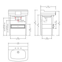 Devon&Devon Angel Декоративная структура 64х49см, с раковиной на 1 отв., цвет: белый