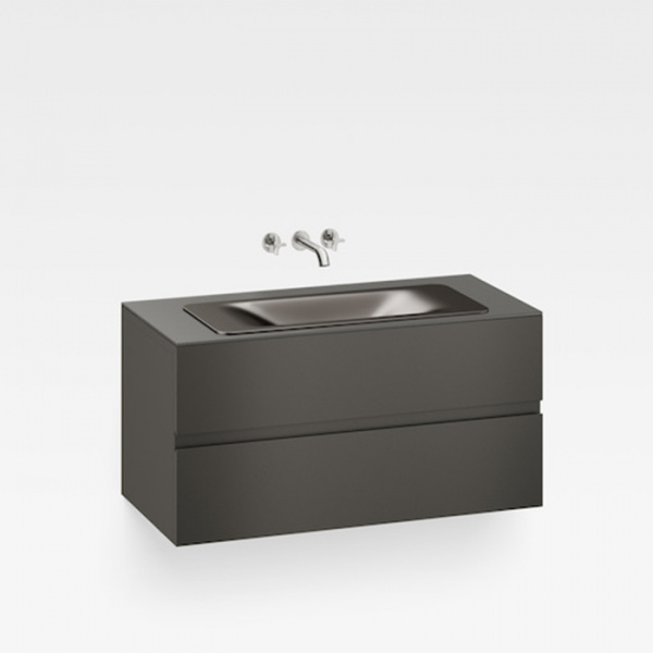 Armani Roca Baia Тумба подвесная с раковиной, 120х59х61см с 2 ящиками, со столешницей, цвет: черный