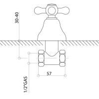 Кран Bongio Axel, цвет: хром