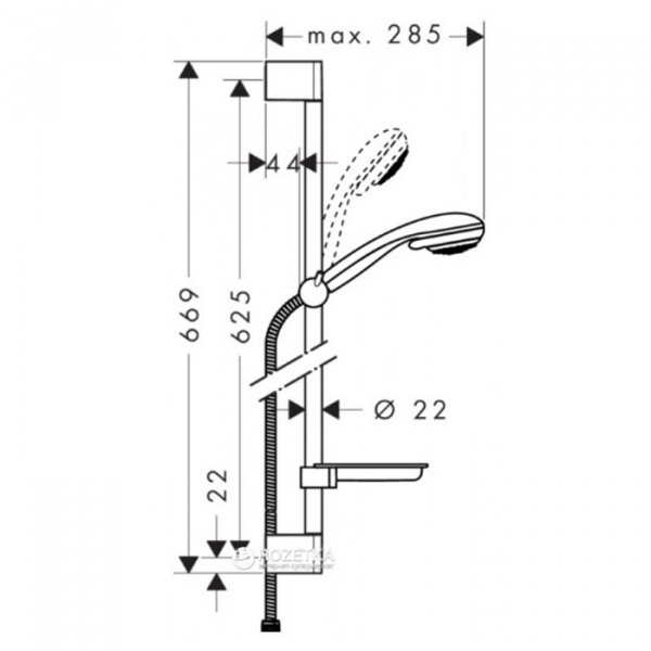 Hansgrohe Crometta 85 Vario Душевой набор, цвет: хром