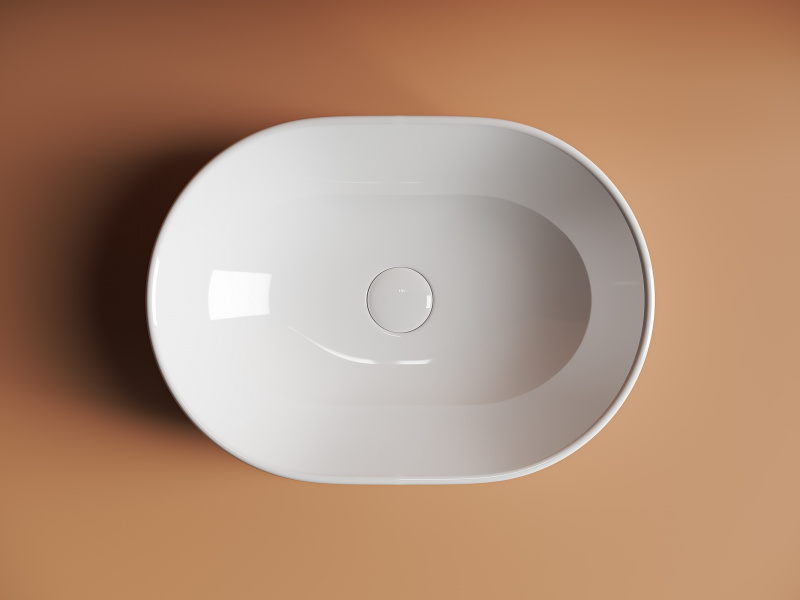 Умывальник чаша накладная овальная Element 480*350*140мм Ceramica Nova белый CN6019