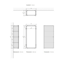 Decor Walther Glas S 3 Шкафчик подвесной 35x19x80см, стекло белое, цвет: хром