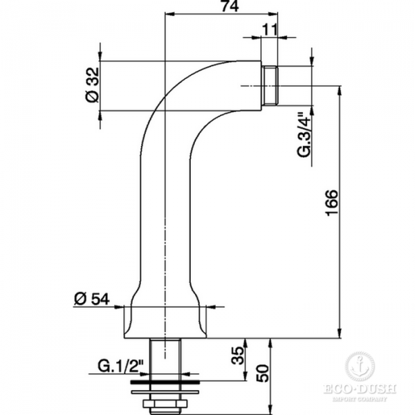 CISAL Адаптер вертикальный, цвет: бронза