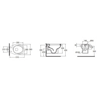 AZZURRA Cult Унитаз подвесной 51х36см, цвет: белый