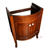 Kerasan Retro База под раковину с закругленным фасадом, 69 см, цвет: noce (!уценен!)