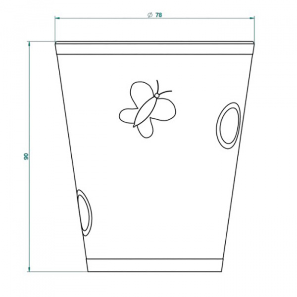 THG CAPUCINE MAUVE DECOR OR Чашка керамическая, настольная, декор золото/лиловый, цвет: белый