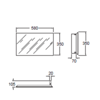 AZZURRA Зеркало 58*35h см