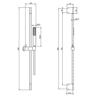 Carlo Frattini Wellness Душевая штанга с ручным душем и шлангом 1500 мм., цвет: хром