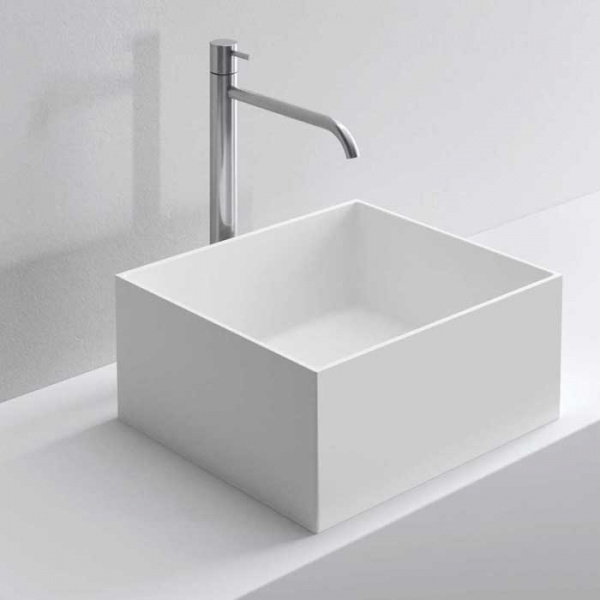 NOORTH milldue edition Раковина 45х38х19 см, без отв., накладная, цвет: белый