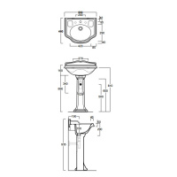 SIMAS Arcade Раковина 59х46 см, 1 отв., цвет: белый