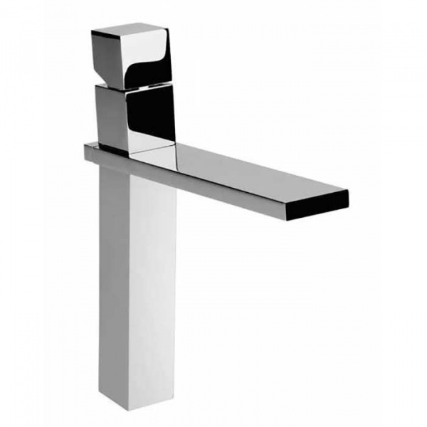 Bossini Cube Смеситель для раковины, на 1 отв., высокий с заглушкой 1”1/4, цвет: хром