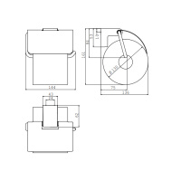 EMCO Mundo Держатель т/б с крышкой, подвесной, цвет: хром
