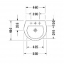 Duravit Darling New Раковина 55x48 см, 3 отв., цвет: белый