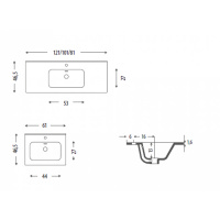 Eban Slim Раковина 81х46.5 см, 1 отв., цвет: белый