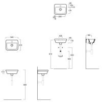 SIMAS Evolution Раковина 34х31 см, 1 отв., цвет: белый