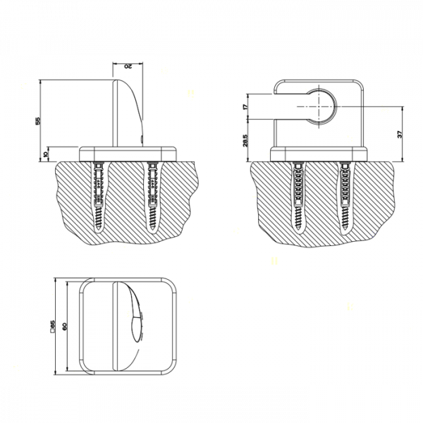 Gessi iSpa Держатель душевой лейки неподвижный, цвет: хром