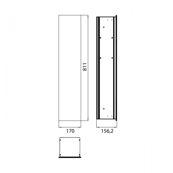 EMCO Asis 2.0 Модуль для унитаза встраиваемый, ершик, держатель т/бумаги, запасного рулона , 1 дверь левая, цвет: черный