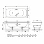 Bette Duett Ванна прямоугольная пристенная, 170х75х42см, с шумоизоляцией, BetteGlasur® Plus