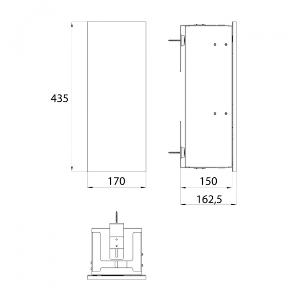 EMCO Asis Pure Модуль для унитаза, встраиваемый, ершик для унитаза, дверь левая, цвет: черный