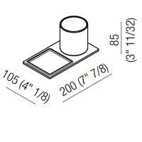 Agape Dot line Полочка с мыльницей и стаканном, подвесной, цвет: белый