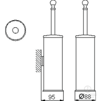 HUBER Croisette Ерш подвесной, цвет: никель матовый