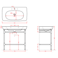 Artceram CIVITAS Структура металлическая 90х40см Tonda, полка сетка, цвет: хром