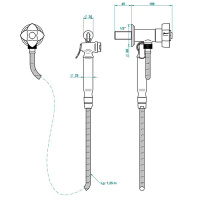 THG Pуtale de cristal clair Гигиенический душ, цвет: золото/прозрачный хрусталь
