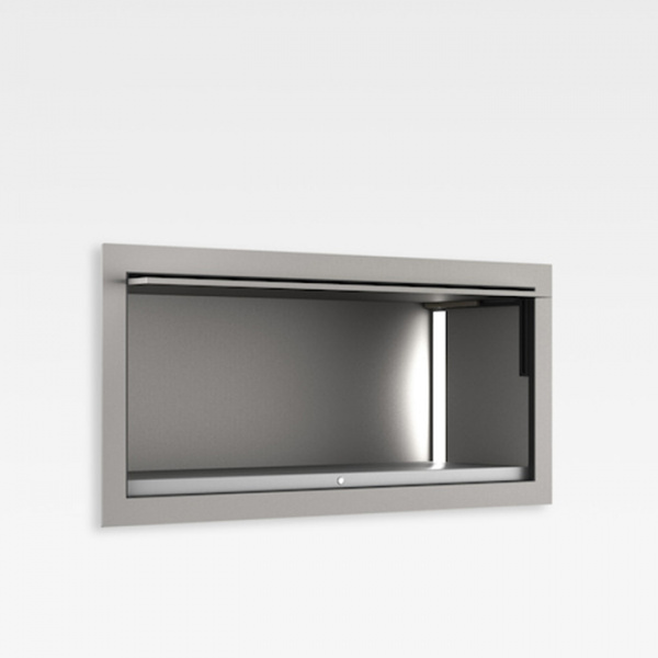 Armani Roca Island Встраиваемый шкафчик 55x17xh25см, с подсветкой (транформатор 12V/DC не включен), цвет: silver