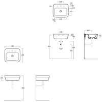 SIMAS Evolution Раковина 53х45 см, 1 отв., цвет: белый