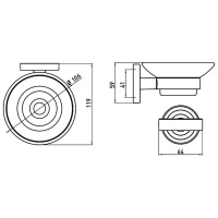 Emco Polo Подвесная мыльница, цвет: хром/хрусталь