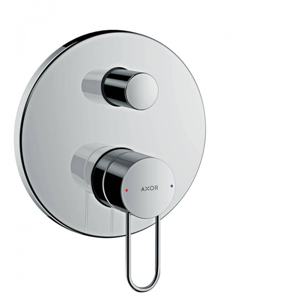 Axor Uno Встраиваемый смеситель для ванны однорычажный с защитой по станд. EN1717, внешняя часть, цвет: шлифованный никель