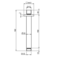 Carlo Frattini Wellness Держатель для душа, потолочный, 15 см., цвет: хром
