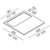 Agape Surf Мыльница/лоток, 40см, настольная, цвет: белый Cristalplant