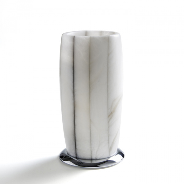 3SC RIGATO Стакан настольный, цвет: натуральный ALABASTRO/хром