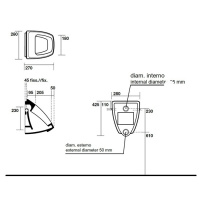 Kerasan Comunita Писсуар подвесной в комплекте с сифоном и крепежом, цвет: белый