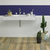 THG Ithaque decor platine Смеситель для раковины, 3 отв., цвет: хром/платина/белый фарфор