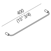 Agape Bucatini Полотенцедержатель, 40см, подвесной, цвет: хром