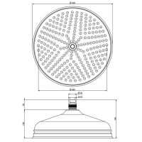 Carlo Frattini Wellness Верхний душ круглый 300мм., цвет: бронза