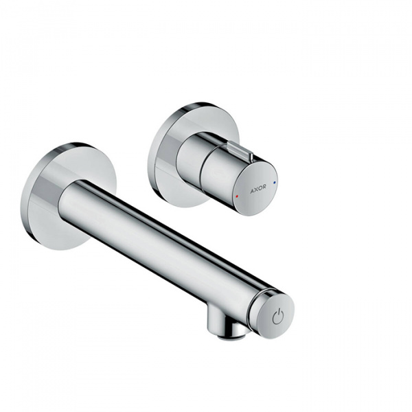 Axor Uno Встраиваемый смеситель для раковины, на 1 отв., излив 158мм, электронный, питание от сети, внешняя часть, цвет: хром