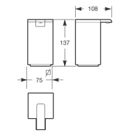 Armani Roca Island Диспенсер для жидкого мыла, настольный, 108х75х137мм, цвет: brushed steel