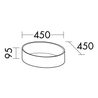 Burgbad Crono Раковина 45 см, без отв., накладная, круглая, цвет: белый
