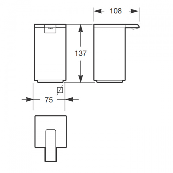 Armani Roca Island Диспенсер для жидкого мыла, настольный, 108х75х137мм, цвет: greige