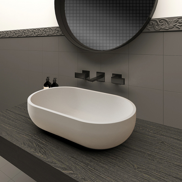 TW collection Раковина 60х30х15см., накладная, без перелива, цвет: белый матовый