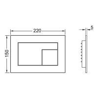 TECEvelvet Панель смыва для унитаза, цвет: Grigio Efeso/Каменно-серый