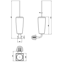 Gessi Mimi Ершик для унитаза подвесной керамический, цвет: хром/белый