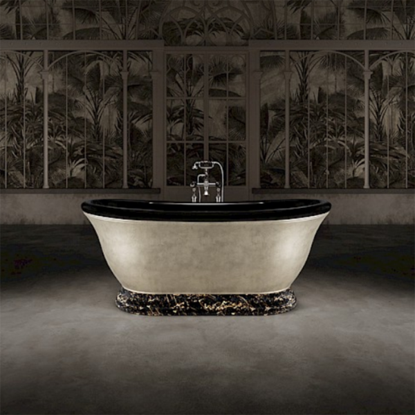 Devon&Devon Aurora 30 Ванна отдельностоящая, 171x87xh70,5cм, материал: white teс, алюминиевый лист с платиновой отделкой+ смеситель Morris30 с ножками