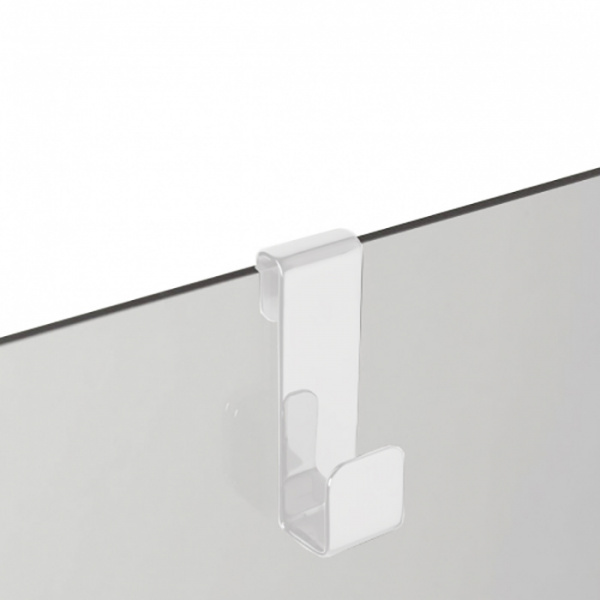 3SC APPY Крючок навесной на стекло, одинарный, цвет: белый матовый