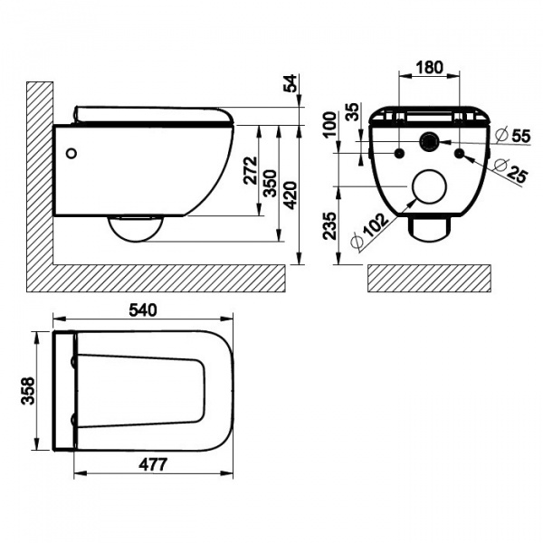 Gessi Gessi316 Сиденье для унитаза из термоотверждающихся смол для арт. 39113, цвет: хром