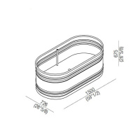 Agape Vieques Ванна отдельностоящая 150x72.6x67.5 см